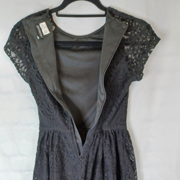 BLACK Goth Lace Mini Skater Dress in Size 4 by Divided. - Picture 6 of 7